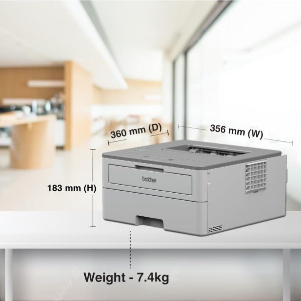Brother HL-B2000D Mono Laser Printer with Auto Duplex Printing (Toner Box Technology) (Grey)