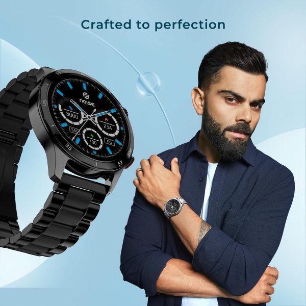 Noise Newly Launched Mettalix: 1.4" HD Display with Metallic Straps and Stainless Steel Finish, BT Calling, Functional Crown, 7 Day Battery, Smart Watch