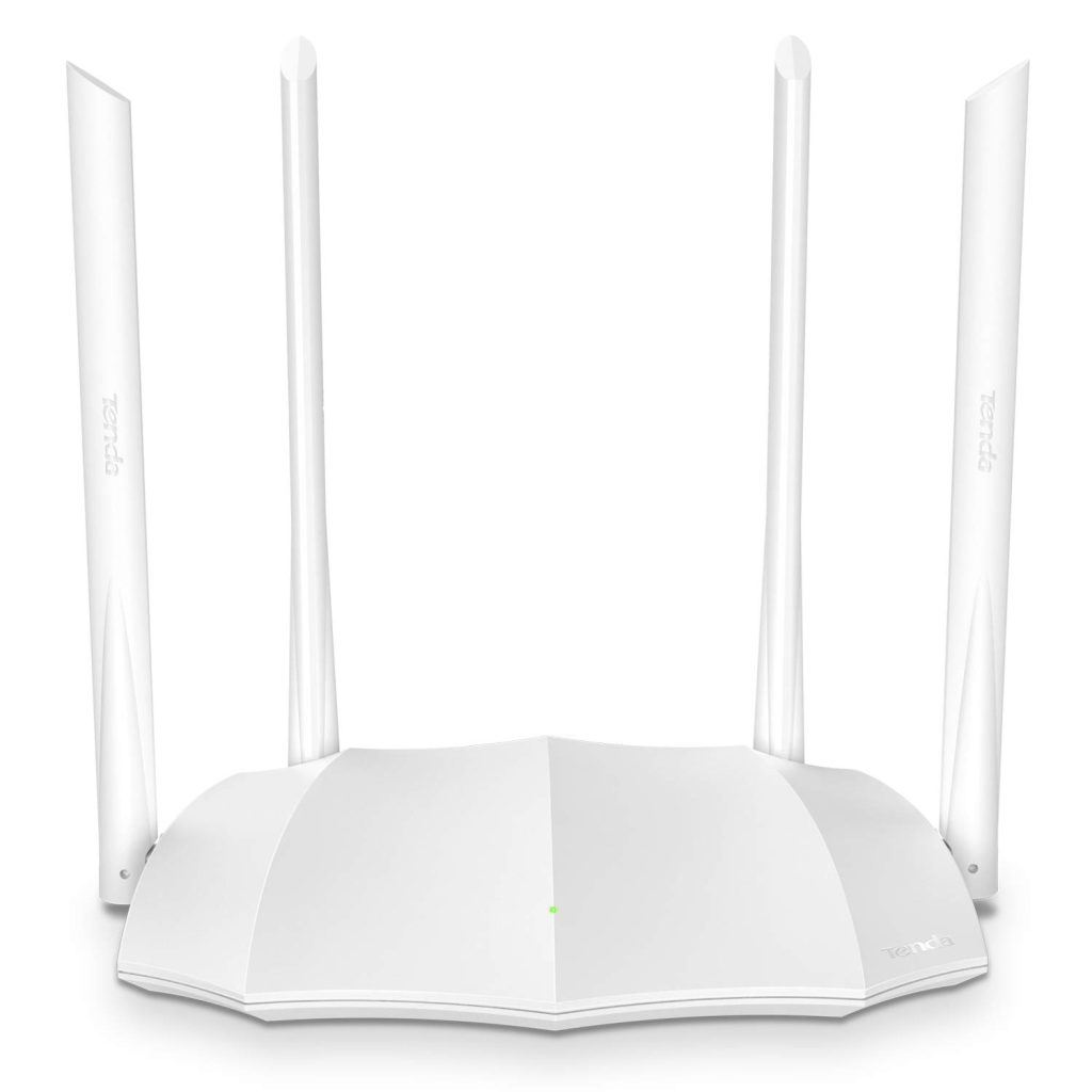 Tenda AC5 V3 AC1200 Wireless Dual Band WiFi Router,Speed Up to 867Mbps/5GHz + 300Mbps/2.4GHz, IPV6, Parental Control, Guest Network, 4 * 6dBi Externe Antennen (White, Not a Modem)