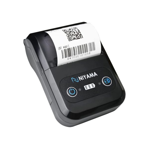 Niyama BT-58 Wireless Bluetooth Thermal Mobile Receipt POS Printer 58 mm (2 inches) | 2600 mAh Battery Backup + Chargeable | Android, Windows, Any Bluetooth Devices