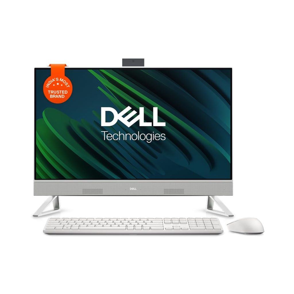 Dell 27" All-in-One PC (7720), 13th Gen Intel i7-1355U, 16GB DDR4, 1TB SSD, 27.0" FHD WVA AG Narrow Border Display, Pro Wireless Keyboard + Mouse, Pearl White with Fabric Cover