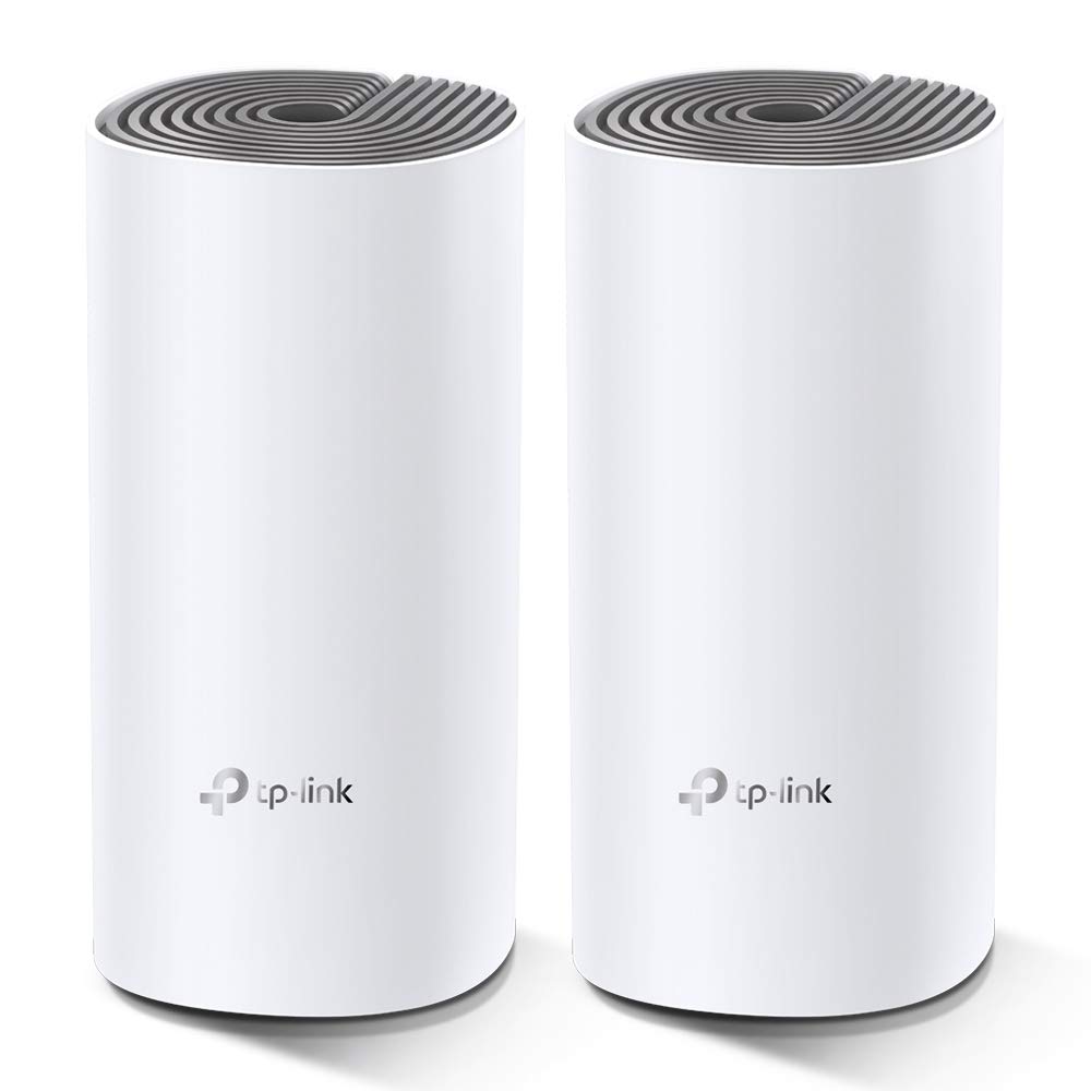 TP-Link Deco E4 Whole Home Mesh Wi-Fi System, Seamless Roaming and Speedy (AC1200) Mbps Dual_Band, Work with Amazon Echo/Alexa and Wi-Fi Booster, Parent Control Router, White-Pack of 2
