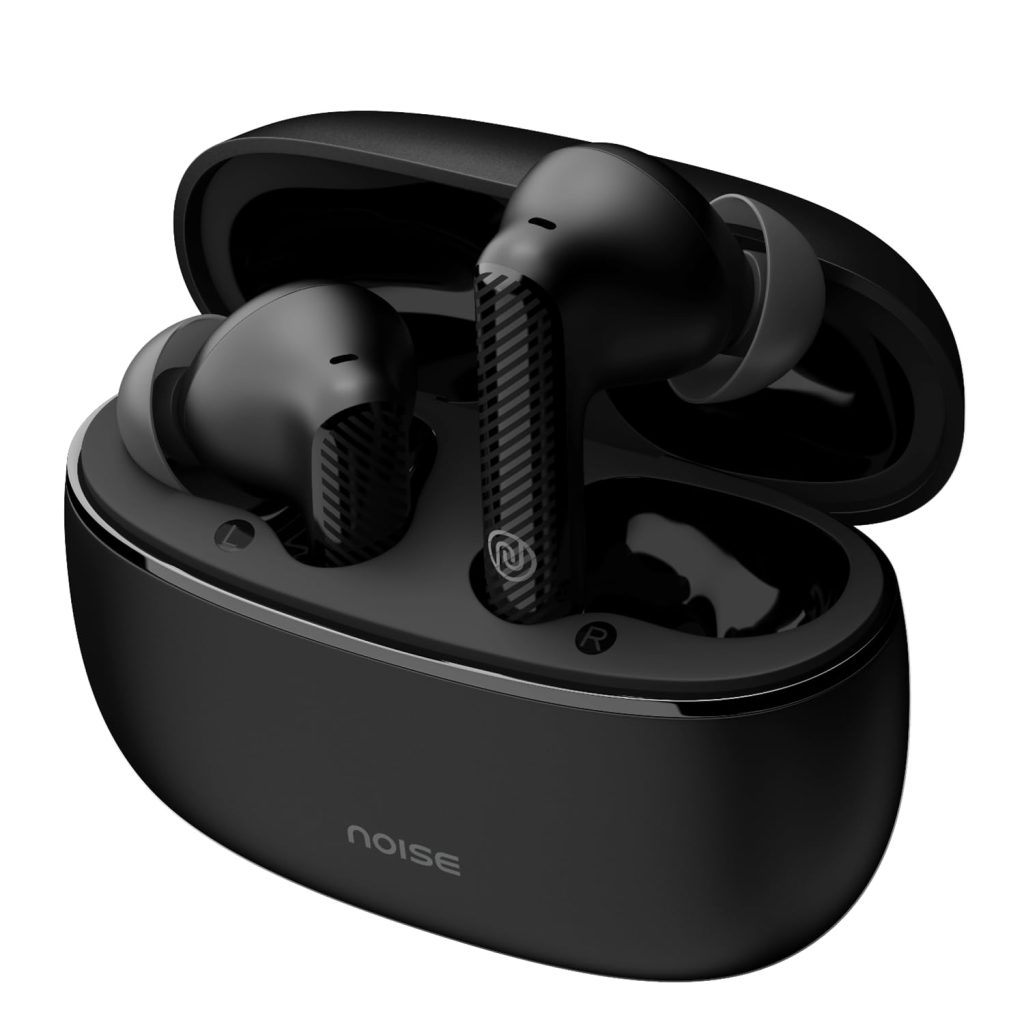 Noise Aura Buds in-Ear Truly Wireless Earbuds with 60H of Playtime, Quad Mic with ENC, Dual Device Pairing, Instacharge(10 min=150 min),12mm Polymer Composite Driver,BT v5.3(Aura Black)