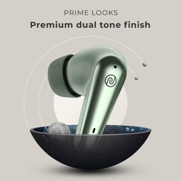 Noise Buds X Prime in-Ear Truly Wireless Earbuds with 120H of Playtime, Quad Mic with ENC, Instacharge(10 min=200 min),Premium Dual Tone Finish, 11mm Driver, BT v5.3(Sheen Green)