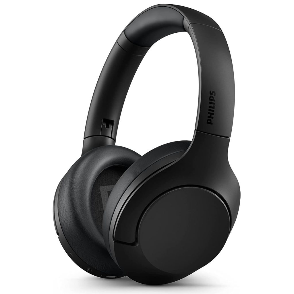 Philips Wireless On Ear Headphones TAH8506BK, Sleek Design with Noise Cancelling Pro,Up to 60 Hours of Play time, Touch Control That You Control. Turn Touch on or Off (Black)
