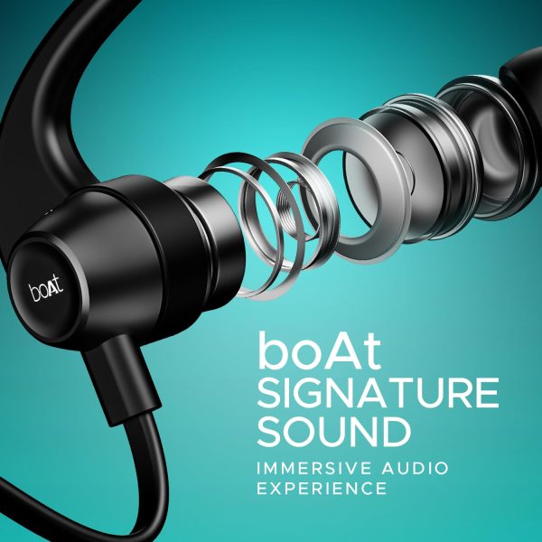 boAt Rockerz 255 Pro+ Bluetooth in Ear Neckband with Upto 60 Hours Playback, ASAP Charge, IPX7, Dual Pairing and Bluetooth v5.2(Active Black)