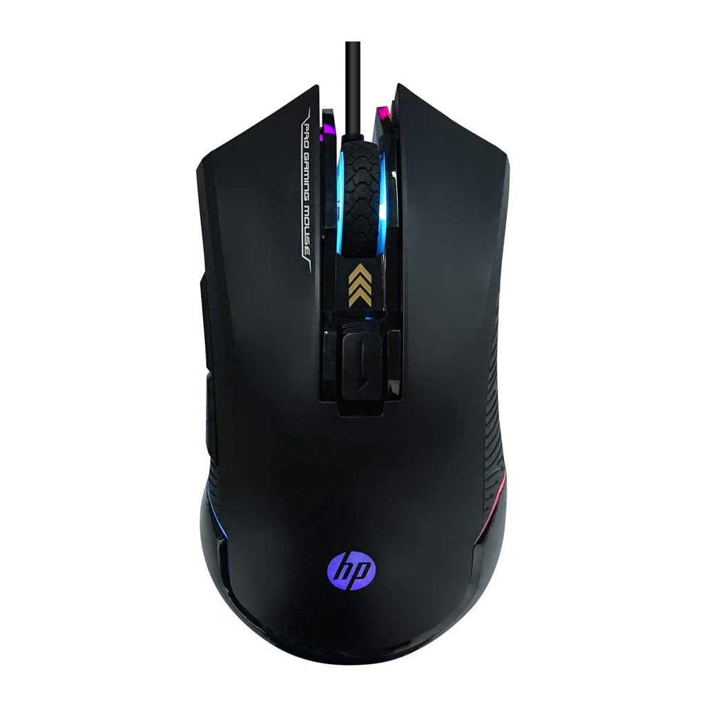 HP G360 RGB Backlighting USB Wired Gaming Mouse with 6 Programmable Buttons, Customizable 6200 DPI, Ergonomic Design, Non-Slip 3D Roller/ 3 Years Warranty (4QM92AA)