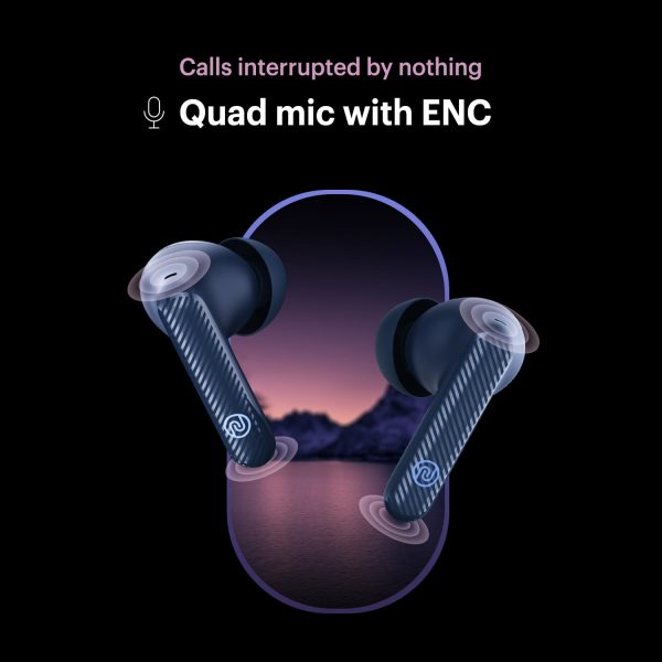 Noise Aura Buds in-Ear Truly Wireless Earbuds with 60H of Playtime, Quad Mic with ENC, Dual Device Pairing, Instacharge(10 min=150 min),12mm Polymer Composite Driver, BT v5.3(Aura Blue)