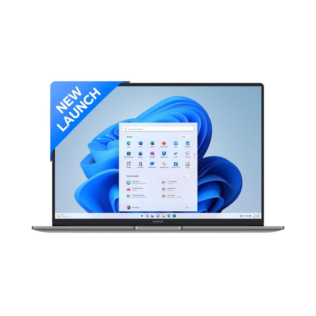 HONOR MagicBook X16 (2023), 12th Gen Intel Core i5-12450H (8GB/256GB NVMe SSD, Windows 11 Pro/Backlit Keyboard/Fingerprint