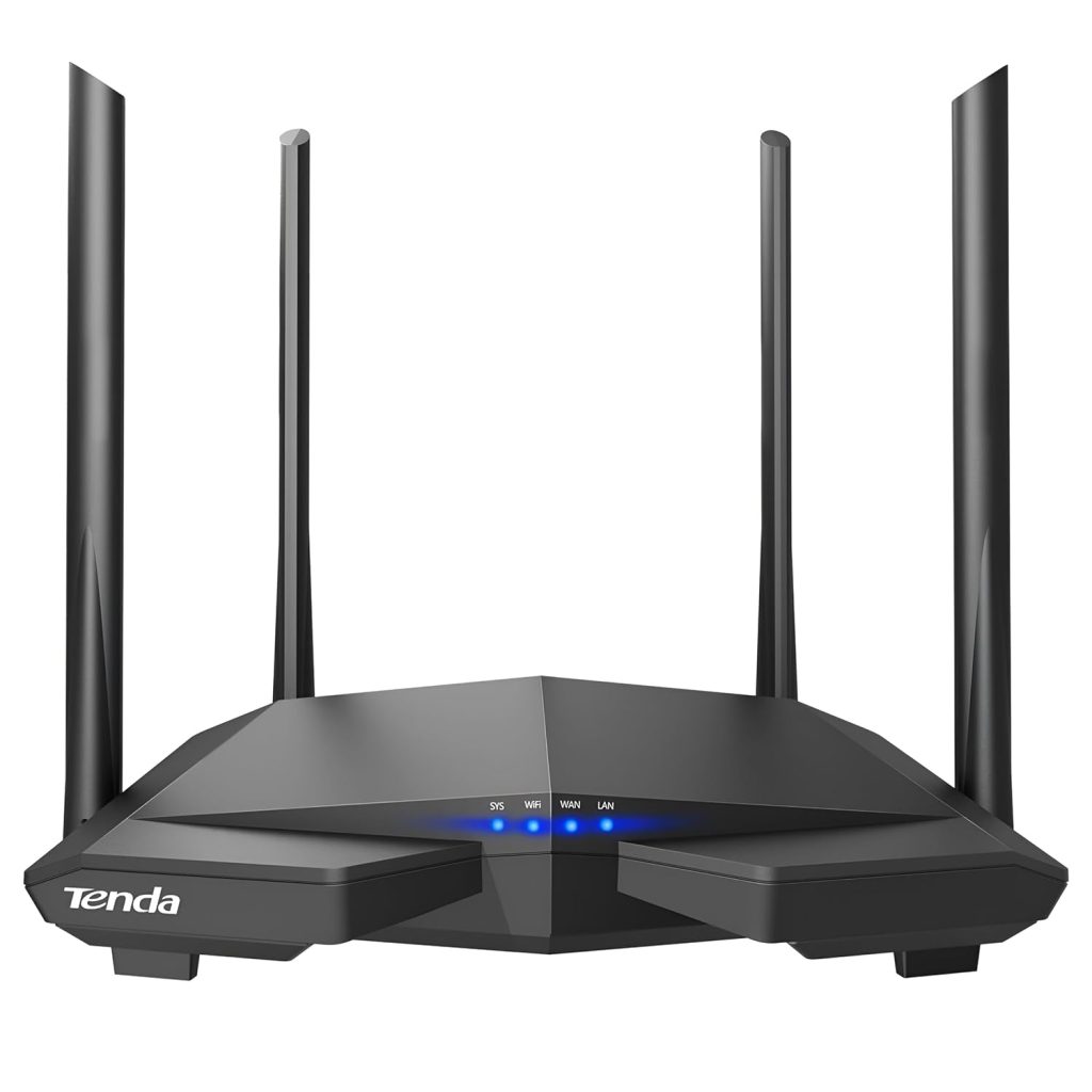 Tenda AC6 Dual Band 1200Mbps 11AC 802.11g/n/b/a WPS WDS VPN Firewall Wireless Repeater Router (AC6, Black)