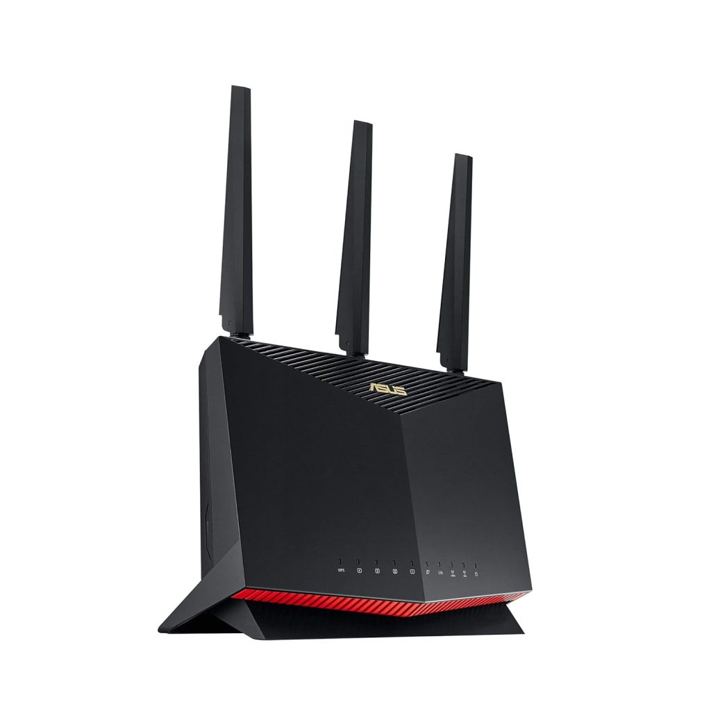 ASUS RT-AX86U Pro (AX5700) Dual Band WiFi 6 Extendable Gaming Router, 2.5G Port, Gaming Port, Mobile Game Mode, Port Forwarding, Subscription-Free Network Security, VPN, AiMesh Compatible