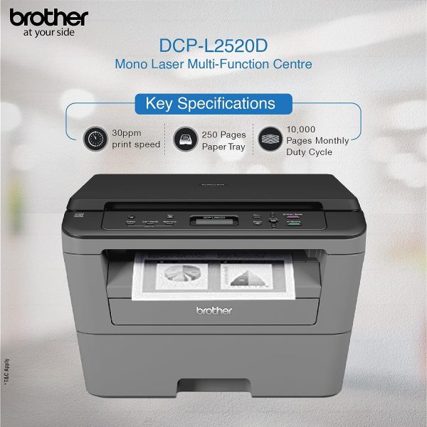 Brother DCP-L2520D Multi-Function Monochrome Laser Printer with Auto-Duplex Printing