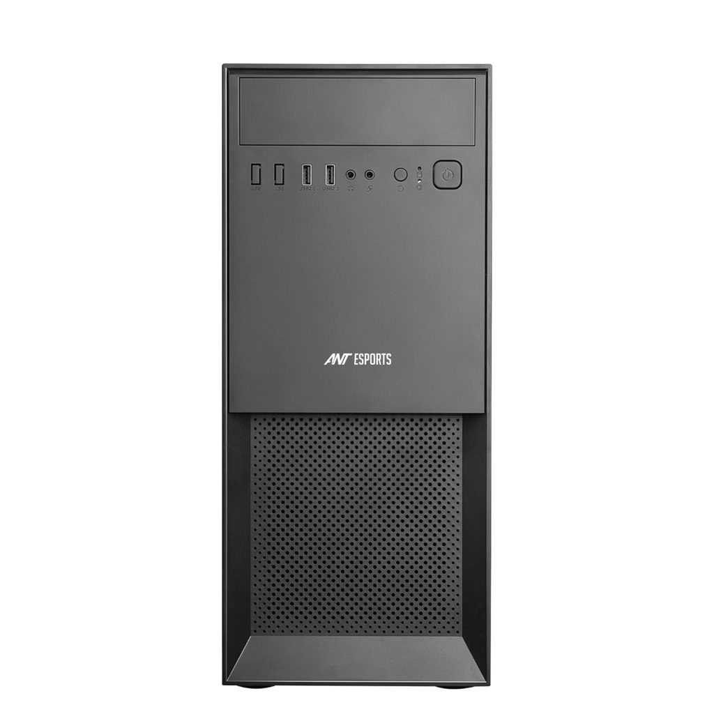 Ant Esports Si25 Value Series Mid-Tower Computer Case/Gaming Cabinet - Black | Support ATX, Micro- ATX, Mini-ITX | Pre-Installed 1 Rear Fan