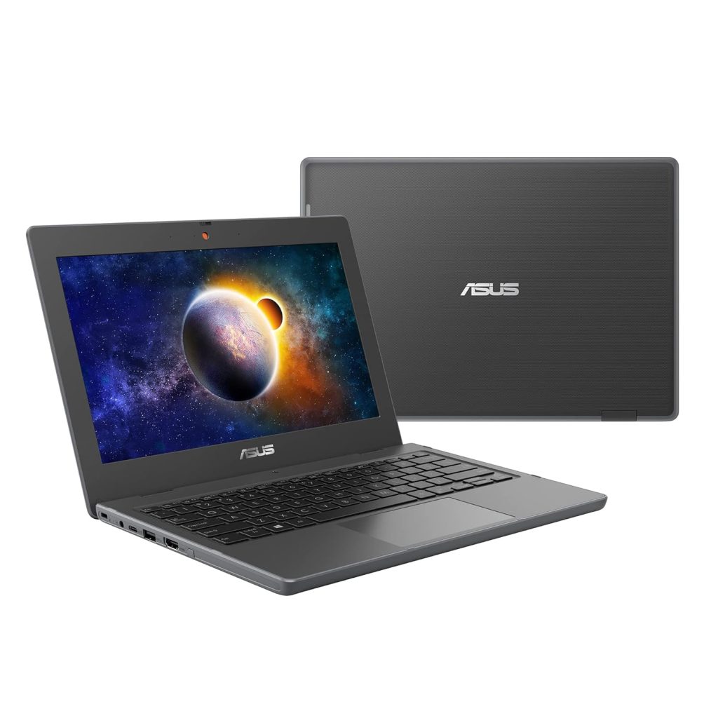 ASUS BR1100 Notebook 12 (2022), 11.6-inch HD, Intel Celeron N4500, (8GB RAM/256GB M.2 NVMe™ PCIe®/Integrated Graphics/Windows 11 pro/Star Grey/1.26 Kg)