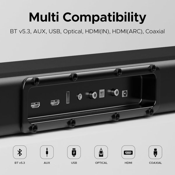 boAt Aavante Bar 4100DA Bluetooth Soundbar with Dolby Atmos 3D Cinematic Sound,300W RMS Signature Sound,3.1.2 Channel, BT v5.3,Multi-Connectivity&EQ Modes &Remote Control(Premium Black)