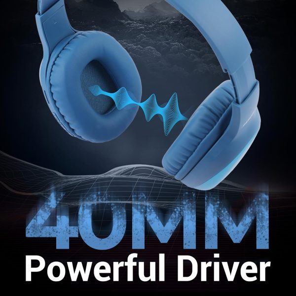 ZEBRONICS Thunder PRO Wireless Headphone with Dual Pairing, Gaming Mode, ENC, Bluetooth, Call Function, Aux, Micro SD, Voice Assistant, Deep Bass, Up to 60h Backup (Blue)