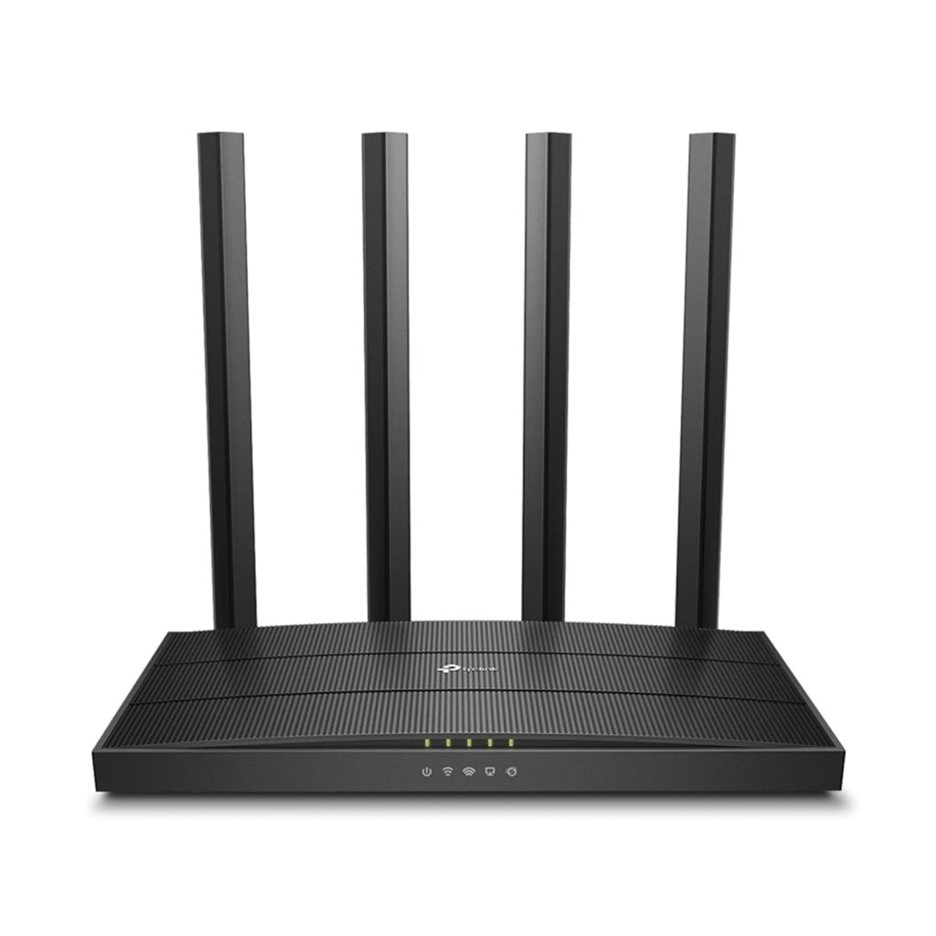 TP-Link Archer AC1200 Archer C6 Wi-Fi Speed Up to 867 Mbps/5 GHz + 400Mbps/2.4 GHz, 5 Gigabit Ports, 4 External Antennas, MU-MIMO, Dual Band, WiFi Coverage