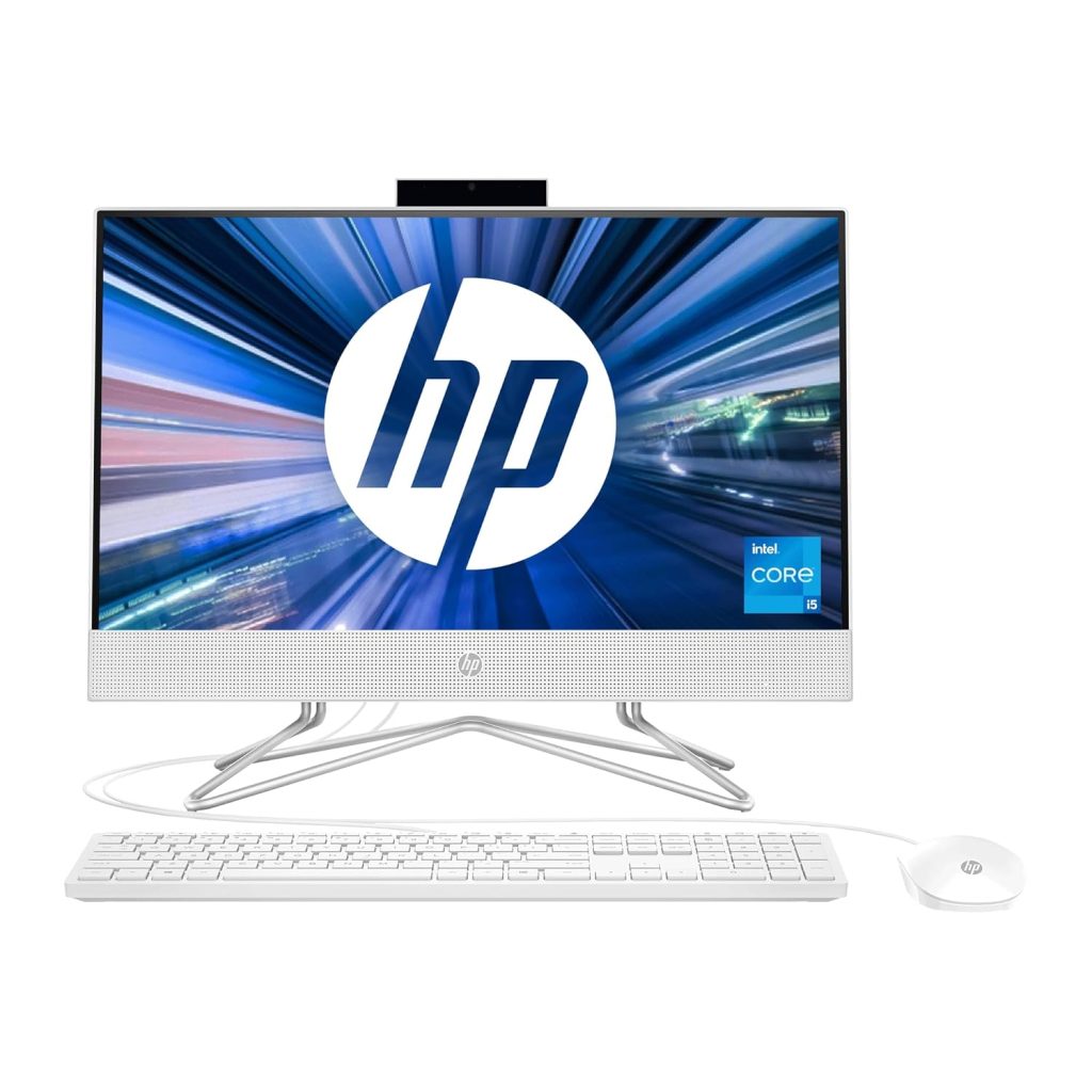 HP All-in-One PC Intel Pentium J5040 21.5-inch(54.6 cm) FHD Three-Sided Micro-Edge Display(8GB RAM/512GB SSD/Intel UHD Graphics/Win 11 Home/Wired Keyboard and Mouse Combo/MS Office)22-dd2686in, White