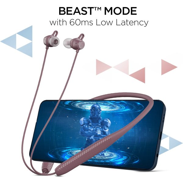 boAt Rockerz 255 Max in Ear Earphones with 60H Playtime,Eq Modes,Power Magnetic Earbuds,Beast Mode,Enx Tech,ASAP Charge(10 Mins=10 Hrs),Textured Finish,Dual Pair(Maverick Maroon),Wireless