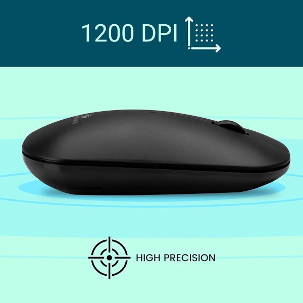 ZEBRONICS-Zeb Dazzle Wireless Optical Mouse with Nano Receiver (Black)
