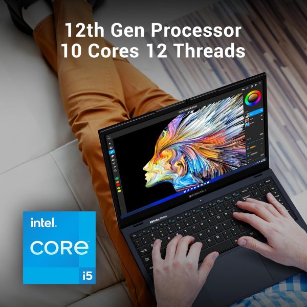 ZEBRONICS Laptop PRO Series Z NBC 4S, Intel Core 12th Gen i5 Processor (16GB RAM | 512GB SSD), 15.6-Inch (39.6 CM) IPS Display, (Ultra Slim |38.5 Wh Large Battery |Windows 11 pro |Midnight Blue |1.76 Kg)