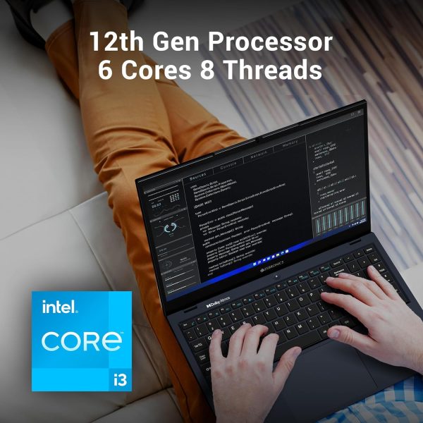 ZEBRONICS Laptop PRO Series Z NBC 3S, Intel Core 12th Gen i3 Processor (8GB RAM | 512GB SSD), 15.6-Inch (39.6 CM) IPS Display, (Ultra Slim |38.5 Wh Large Battery |Windows 11 pro |Midnight Blue |1.76 Kg)