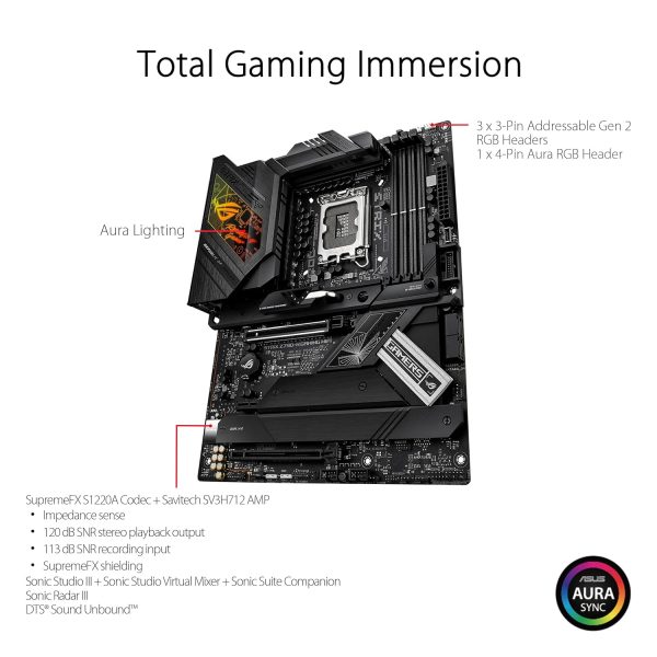 ASUS Rog Strix Z790-H Gaming(WiFi 6E) Lga 1700(Intel12&13Th Gen) ATX Gaming Motherboard(Ddr5-7800 Mt/S,Pcie 5.0 X16 with Q-Release,4Xpcie 4.0 M.2 Slots,USB 3.2 Gen 2X2 Type-C,Front-Panel Connector)