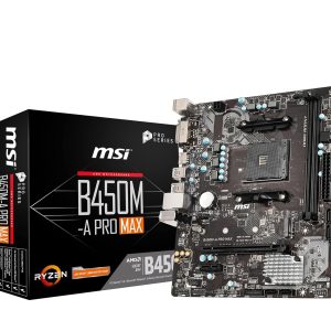 MSI B450M-A PRO MAX AMD AM4 DDR4 M.2 USB 3.2 Gen 1 HDMI M-ATX Motherboard