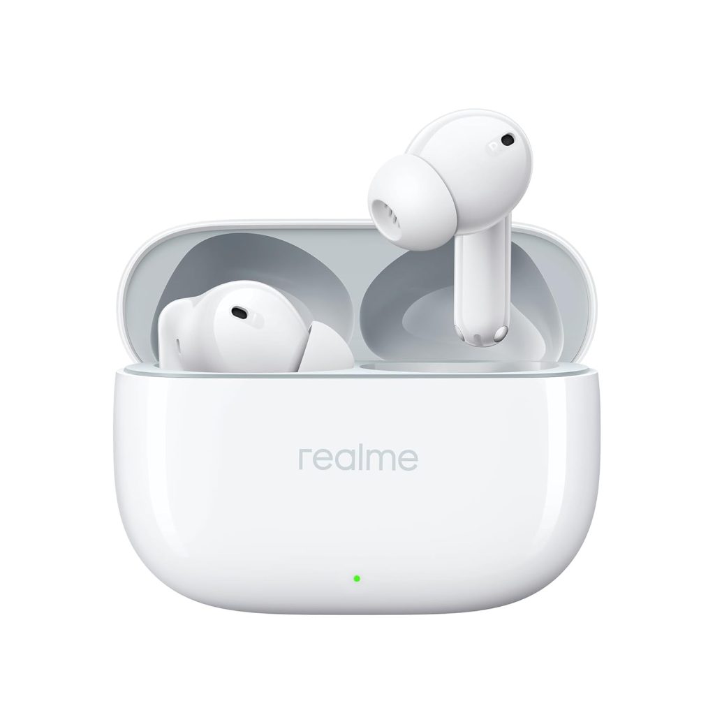 realme Buds T300 Truly Wireless in-Ear Earbuds with 30dB ANC, 360° Spatial Audio Effect, 12.4mm Dynamic Bass Boost Driver with Dolby Atmos Support, Upto 40Hrs Battery and Fast Charging (Youth White)