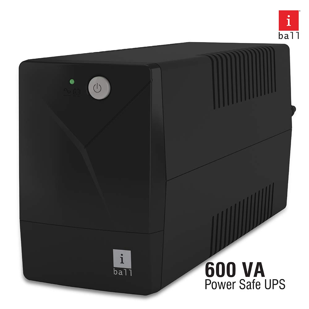 iBall Nirantar UPS 622 - Uninterrupted Power Supply to Your Personal Computers, Home Entertainment Network and Gaming Consoles, Multifunctional Led Indication - Black