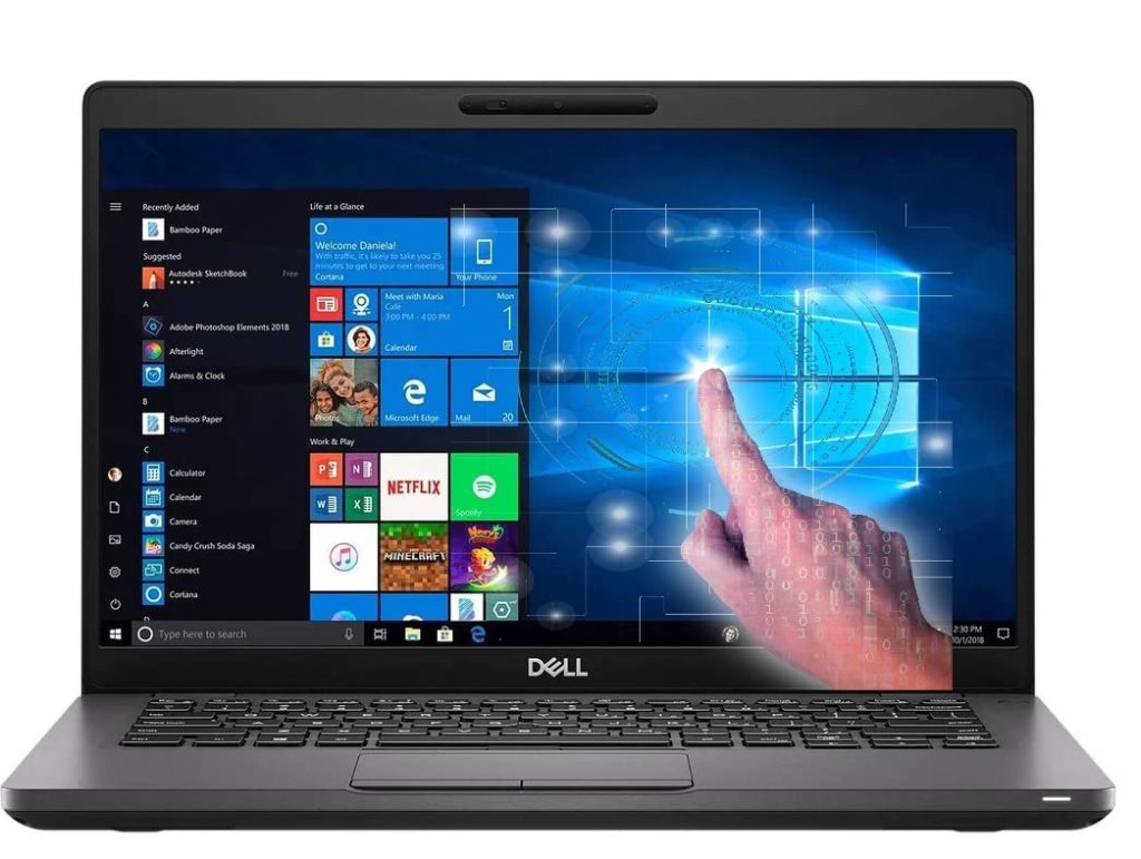 Dell Latitude Laptop 5400 Intel Core i7 Mobile-8th Gen -Processor, 16 GB Ram & 512 GB SSD, 14 Inches FHD 1080p Touch Screen Notebook Computer