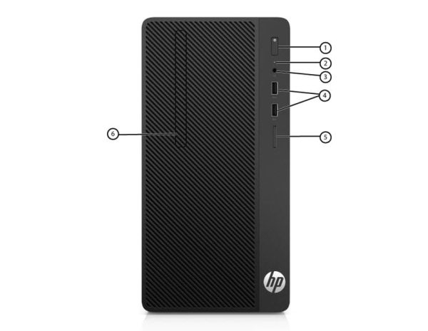 HP 280 G3 Micro-Tower (Core i5 8th Gen/ 8GB Ram/ 256GB SSD/ Windows 10 Pro/ Intel), Black