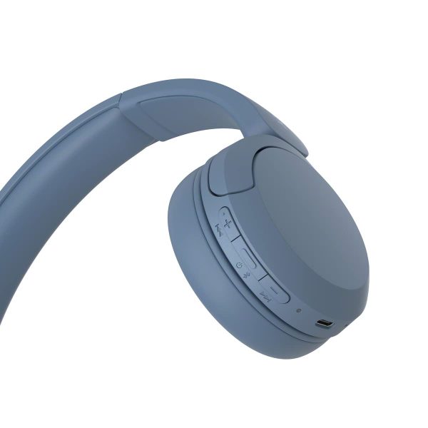 Sony WH-CH520, Wireless On-Ear Bluetooth Headphones with Mic, upto 50 Hours Playtime, DSEE Upscale, Multipoint Connectivity/Dual Pairing,Voice Assistant App Support for Mobile Phones (Blue)