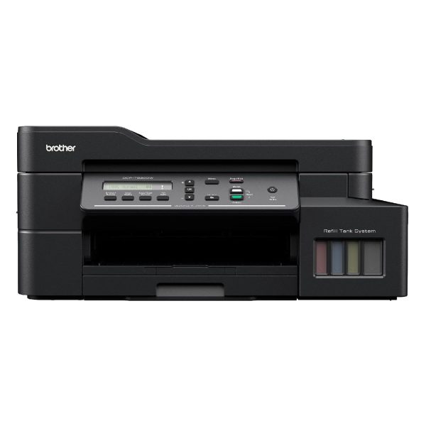 Brother DCP-T820DW Printer - Auto Duplex Printing, Print, Scan, Copy, ADF, WiFi/LAN/USB, Print Up To 15K Pages In Black And 5K In Color Each For (CMY), Get An Extra Black Ink Bottle, Free Installation