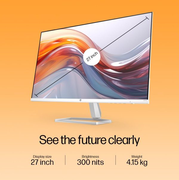 HP Series 5 27 inch FHD Height Adjust Monitor - 527sh,27inch(68.6 cm),FHD(1920 x 1080),300 nits, Eye ease,Anti-glare,Height Adjustable,4.15kg