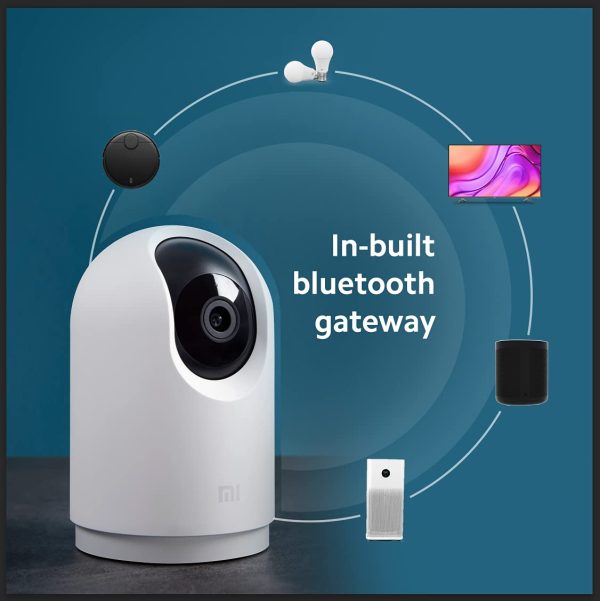 Xiaomi Mi 360 Home Security Wireless Camera 2K Pro with Bluetooth Gateway BLE 4.2 l Dual Band Wi-fi Connection l 3 Million HD 1296p| Full Color in Low-Light | AI Human Detection, White (Pack of 2)