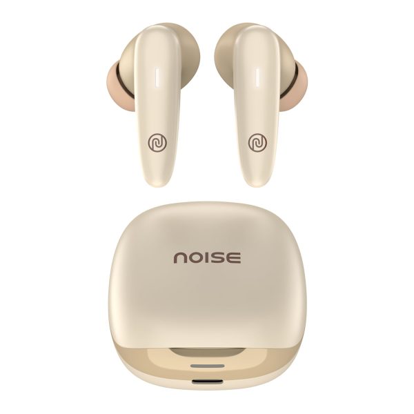 Noise Buds VS401 in-Ear Truly Wireless Earbuds with 50H of Playtime, Low Latency(up-to 50ms), Quad Mic with ENC, Instacharge(10 min=200 min),10mm Driver, BT v5.3(Calm Beige)