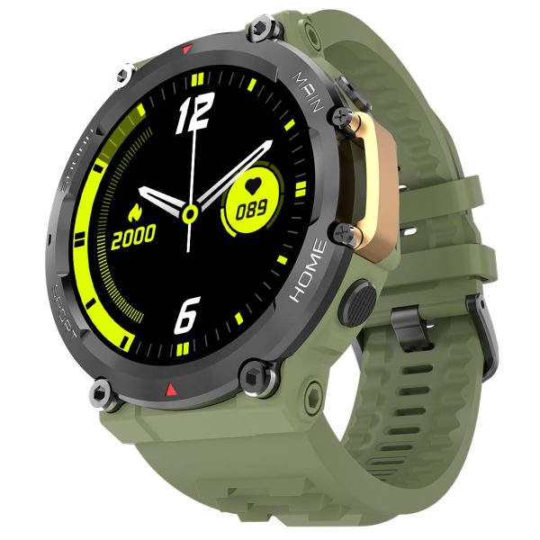 Fire-Boltt Artillery 1.5” HD Display Smart Watch, Shockproof Design, Rugged Looks, Motion Sensor Gaming, 320 mAh Battery, Bluetooth Calling, 100+ Sports Modes, Health Suite, Inbuilt Games (Green)