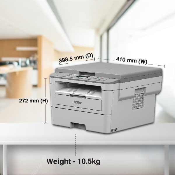 Brother DCP-B7500D Automatic Duplex Laser Printer with 34 Pages Per Minute Print Speed, Multifunction (Print Scan Copy), LCD Display, 128 MB Memory, Large 250 Sheet Paper Tray, USB Connectivity