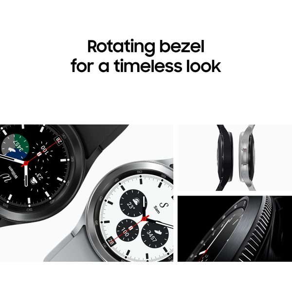 Samsung Galaxy Watch4 Classic Bluetooth(4.2 cm, Silver, Compatible with Android Only)