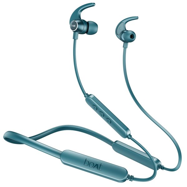 boAt Rockerz 255 Pro+ Bluetooth in ear Neckband with Upto 60 Hours Playback, ASAP Charge, IPX7, Dual Pairing and Bluetooth v5.2(Teal Green)