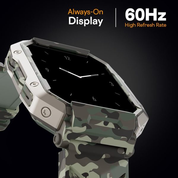 Fire-Boltt Cobra Smart Watch 1.78" Always-On AMOLED Display, Army Grade Strong Build, Bluetooth Calling with 123 Sports Modes, 60 Hz Refresh Rate, IP68 Rating