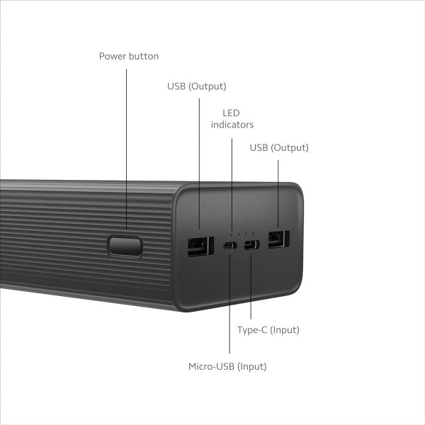 Mi Power Bank Boost Pro 30000mAh with 18W Fast Charging|Power Delivery 3.0|24W Fast Recharging|Triple Output Port|Dual Input with Type C|16 Layer Protection (Black)