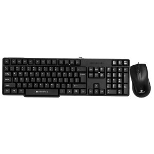 Zebronics Wired Keyboard and Mouse Combo with 104 Keys and a USB Mouse with 1200 DPI -JUDWAA 750