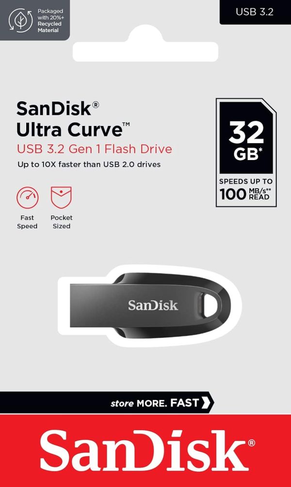 SanDisk ® Ultra Curve USB 3.2 32GB 100MB/s R Black