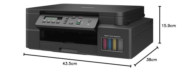 Brother DCP-T525W (Print Scan Copy) WIFI Ink Tank Printer, 128 MB Memory, Print Up to 15K Pages in Black and 5K in Color Each for (CMY), Get an Extra Black Ink Bottle, Free Installation