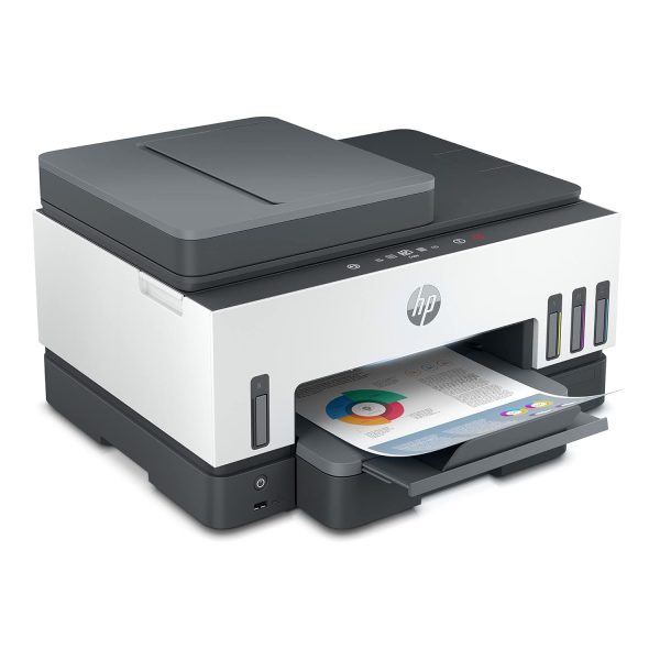 About this item 【All-in-One printer】Streamline your workflow with this all-in-one - print, copy, scan, fax HP Smart Tank printer that elevates your projects with vivid color prints and dependable flatbed scanning. 【Seamless connectivity】Minimize hassles by relying on swift connections with dual-band Wi-Fi, Bluetooth LE, and Hi-Speed USB 2.0 for smooth, reliable, and efficient printing. 【Quality prints】The compatible HP 32 90-ml Black Bottle, HP 32XL 135-ml Black Bottle and HP 31 70-ml Cyan/Magenta/Yellow Original Ink Bottle ensure that your documents always stand out. 【Warranty and support】Get 1-year technical support, up to two years or 50,000 pages limited hardware warranty and print with peace of mind. Reach out to our 12x7 voice support or 24x7 chat support for quick assistance. 【Fast printing】Maximize your productivity with fast print speeds up to 15/9 ppm (black/color) and stay ahead of your workload with 35-sheet automatic document feeder and auto duplex printing. 【Input and output】Say goodbye to limitations with A4, A5, A6, B5 (JIS), various envelopes, and card standard media size compatibility, up to 250-sheet input and 100-sheet output capacity. 【Easy-to-use interface】Simplify your printing or scanning jobs and save your time with a 3-inch touchscreen MGD (Mono Graphics Display), and touch buttons (cancel, Help, Back). 【Compatible OS】Be more productive and print with any device, whether at your office space or home, with Windows 11/10/7 and macOS 10.14/10.15/11 compatibility. 【6000-page duty cycle】Enjoy consistency in printing with a 6000-page duty cycle, which allows you to complete your tasks more efficiently, making it ideal for families and other home users.