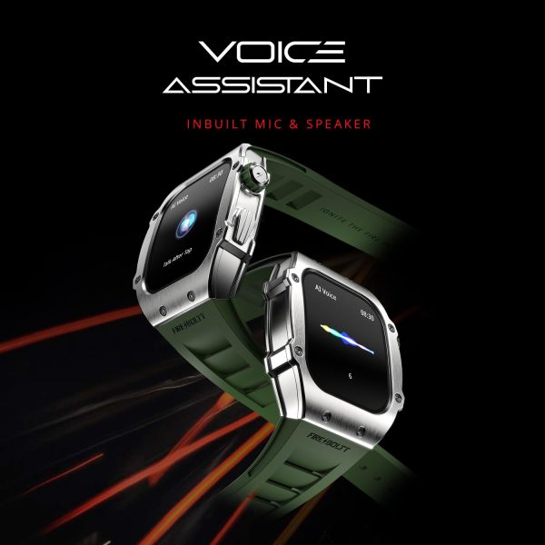 Fire-Boltt Asphalt Newly Launched Racing Edition Smart Watch 1.91” Full Touch Screen, Bluetooth Calling, Health Suite, 123 Sports Modes, 400 mAh Battery (Emerald Green)