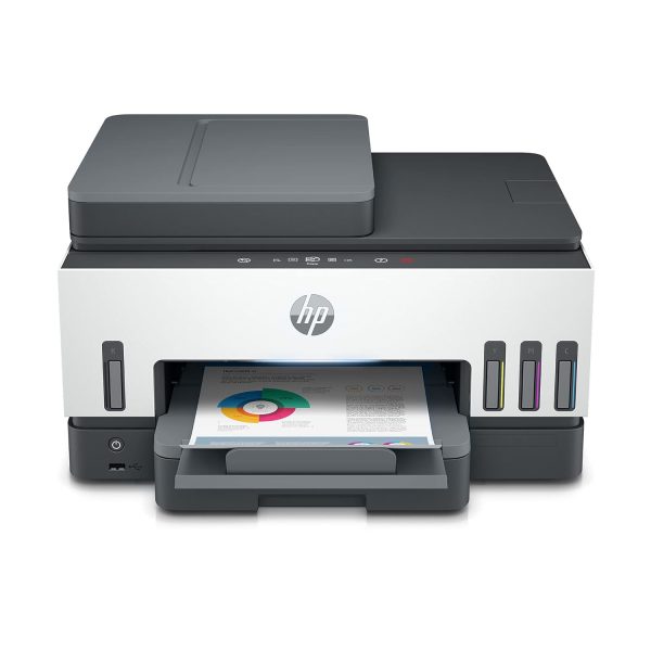 About this item 【All-in-One printer】Streamline your workflow with this all-in-one - print, copy, scan, fax HP Smart Tank printer that elevates your projects with vivid color prints and dependable flatbed scanning. 【Seamless connectivity】Minimize hassles by relying on swift connections with dual-band Wi-Fi, Bluetooth LE, and Hi-Speed USB 2.0 for smooth, reliable, and efficient printing. 【Quality prints】The compatible HP 32 90-ml Black Bottle, HP 32XL 135-ml Black Bottle and HP 31 70-ml Cyan/Magenta/Yellow Original Ink Bottle ensure that your documents always stand out. 【Warranty and support】Get 1-year technical support, up to two years or 50,000 pages limited hardware warranty and print with peace of mind. Reach out to our 12x7 voice support or 24x7 chat support for quick assistance. 【Fast printing】Maximize your productivity with fast print speeds up to 15/9 ppm (black/color) and stay ahead of your workload with 35-sheet automatic document feeder and auto duplex printing. 【Input and output】Say goodbye to limitations with A4, A5, A6, B5 (JIS), various envelopes, and card standard media size compatibility, up to 250-sheet input and 100-sheet output capacity. 【Easy-to-use interface】Simplify your printing or scanning jobs and save your time with a 3-inch touchscreen MGD (Mono Graphics Display), and touch buttons (cancel, Help, Back). 【Compatible OS】Be more productive and print with any device, whether at your office space or home, with Windows 11/10/7 and macOS 10.14/10.15/11 compatibility. 【6000-page duty cycle】Enjoy consistency in printing with a 6000-page duty cycle, which allows you to complete your tasks more efficiently, making it ideal for families and other home users.