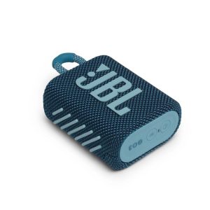 JBL Go 3, Wireless Ultra Portable Bluetooth Speaker, Pro Sound, Vibrant Colors with Rugged Fabric Design, Waterproof, Type C (without Mic, Blue)
